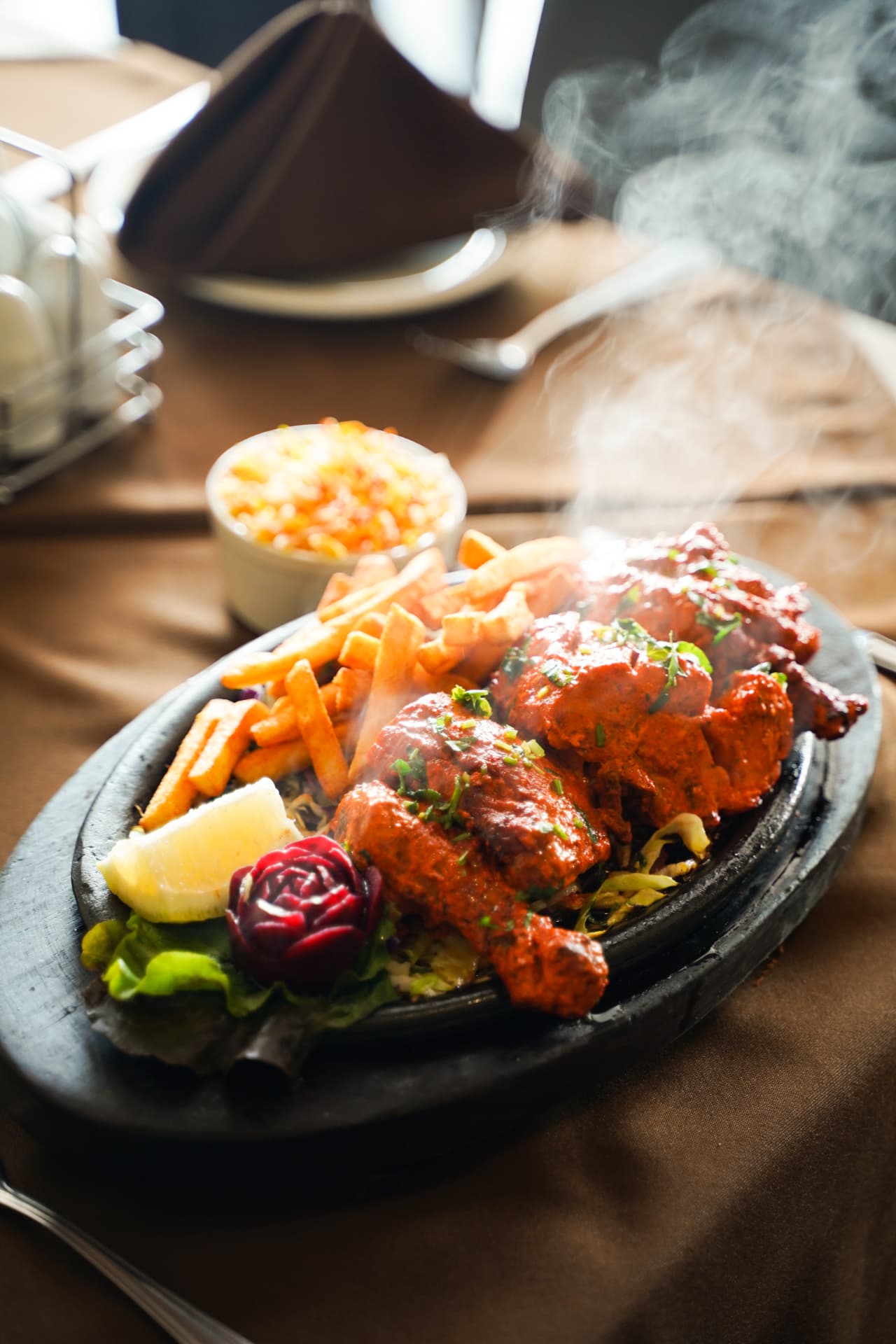 Sizzling tandoori platter served at The Classic India