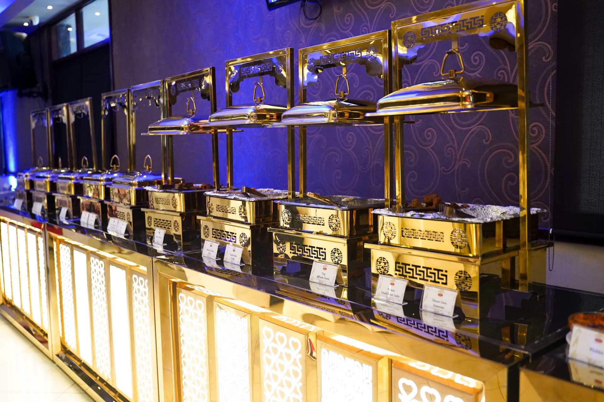 Buffet presentation from The Classic India catering